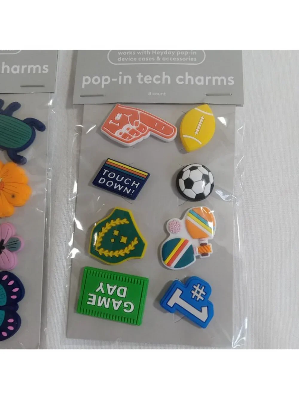 Heyday iPhone 17 Pro Max Pop-In Silicone Case Dark Blue & 2 Packs Tech Charms